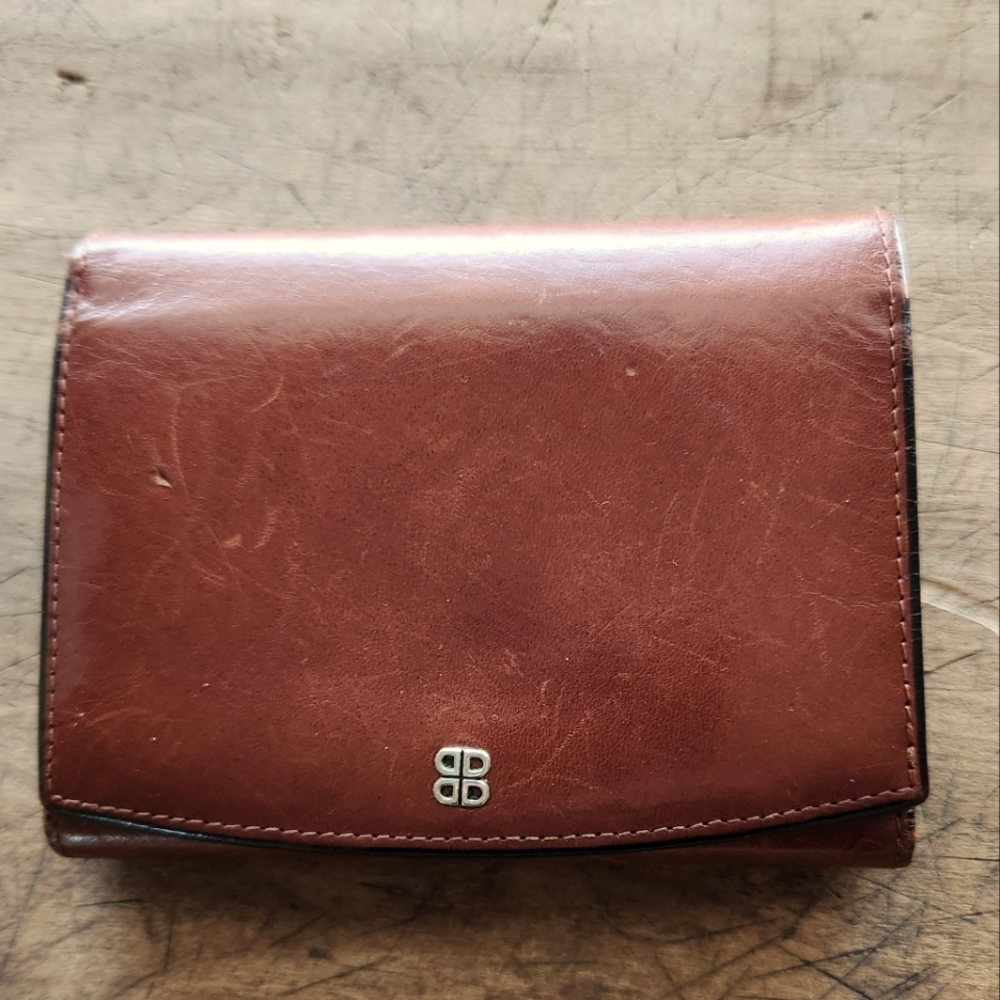 Bosca Aged Leather Wallet and Change Purse